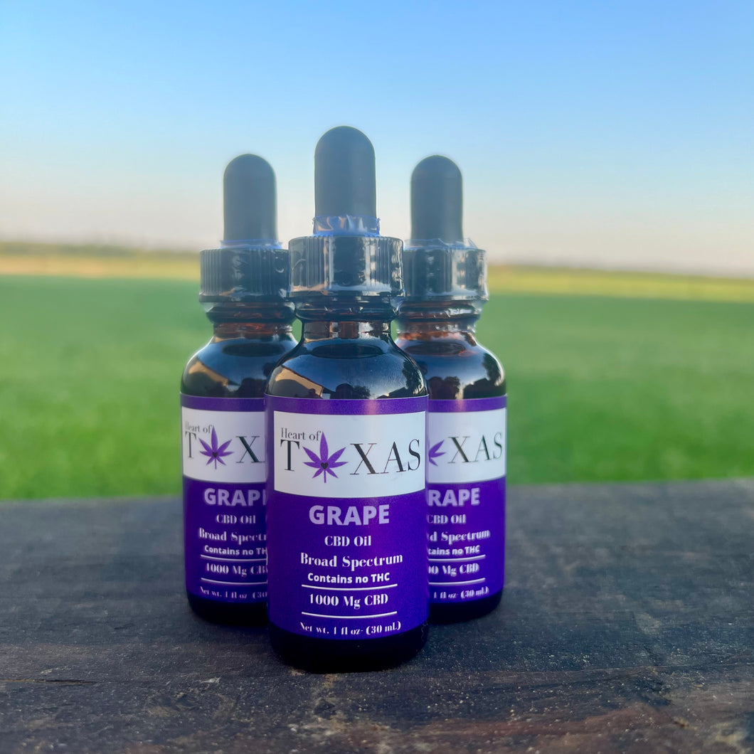 CBD Broad Spectrum Tincture- Grape Flavored